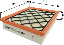 Clean Filters MA3452 - Filtro aria www.autoricambi360.it