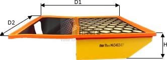 Clean Filters MA3463 - Filtro aria www.autoricambi360.it