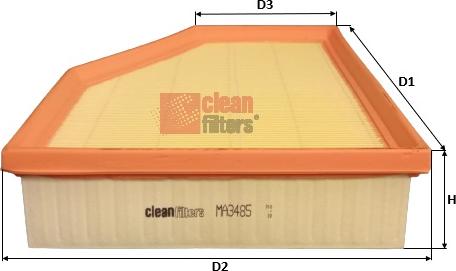 Clean Filters MA3485 - Filtro aria www.autoricambi360.it
