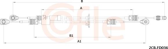 Cofle 92.2CB.FD036 - Cavo comando, Cambio manuale www.autoricambi360.it
