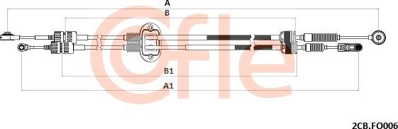 Cofle 92.2CB.FO006 - Cavo comando, Cambio manuale www.autoricambi360.it