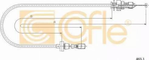 Cofle 463.1 - Cavo acceleratore www.autoricambi360.it