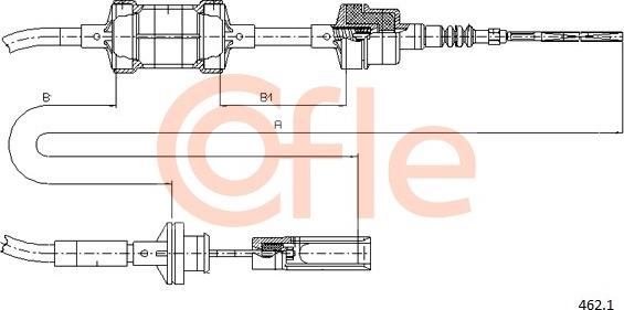 Cofle 462.1 - Cavo comando, Comando frizione www.autoricambi360.it