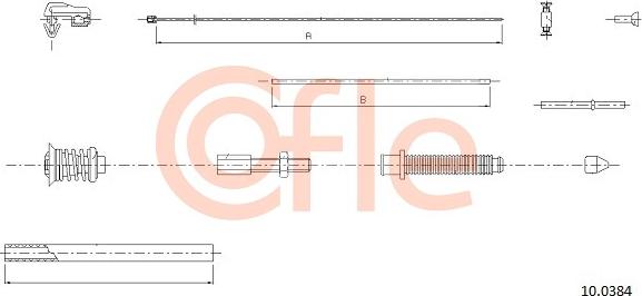 Cofle 10.0384 - Cavo acceleratore www.autoricambi360.it