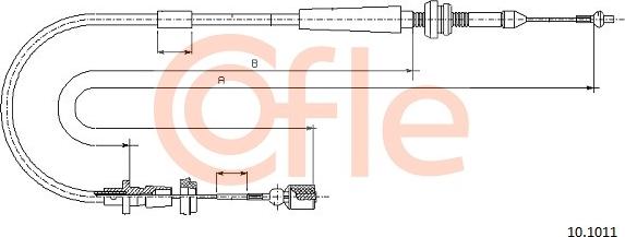 Cofle 10.1011 - Cavo acceleratore www.autoricambi360.it