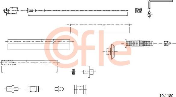 Cofle 10.1180 - Cavo acceleratore www.autoricambi360.it