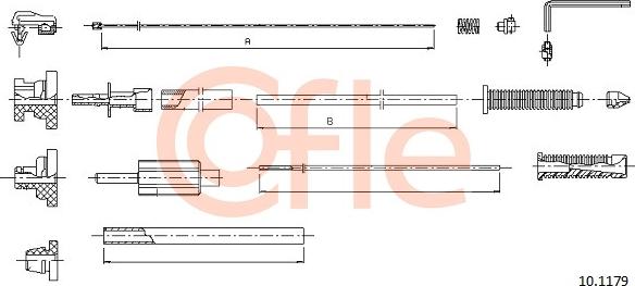 Cofle 10.1179 - Cavo acceleratore www.autoricambi360.it