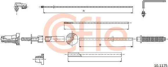 Cofle 10.1175 - Cavo acceleratore www.autoricambi360.it
