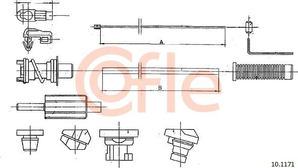 Cofle 92.10.1171 - Cavo acceleratore www.autoricambi360.it