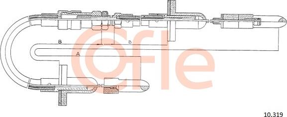 Cofle 10.319 - Cavo comando, Comando frizione www.autoricambi360.it