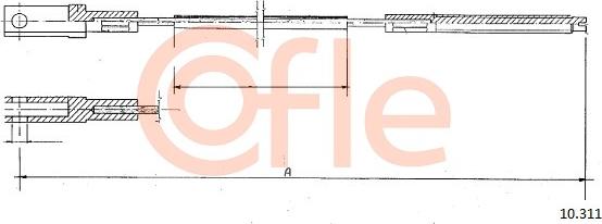 Cofle 10.311 - Cavo comando, Comando frizione www.autoricambi360.it