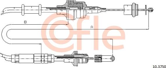 Cofle 10.3750 - Cavo comando, Comando frizione www.autoricambi360.it