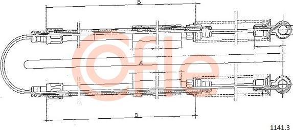 Cofle 1141.3 - Cavo comando, Freno stazionamento www.autoricambi360.it