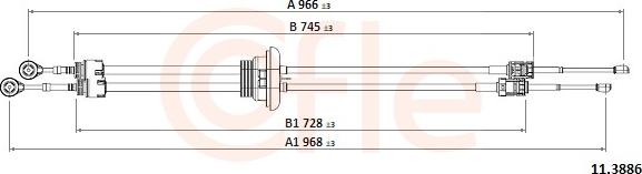 Cofle 11.3886 - Cavo comando, Cambio manuale www.autoricambi360.it