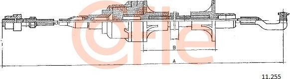 Cofle 11.255 - Cavo comando, Comando frizione www.autoricambi360.it