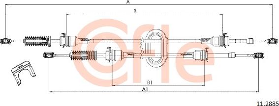 Cofle 11.2885 - Cavo comando, Cambio manuale www.autoricambi360.it