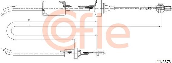 Cofle 11.2873 - Cavo comando, Comando frizione www.autoricambi360.it