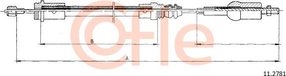 Cofle 11.2781 - Cavo comando, Comando frizione www.autoricambi360.it