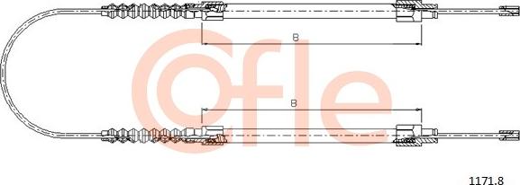Cofle 1171.8 - Cavo comando, Freno stazionamento www.autoricambi360.it