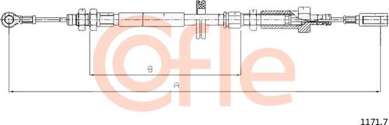 Cofle 1171.7 - Cavo comando, Freno stazionamento www.autoricambi360.it