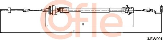 Cofle 3.BW001 - Cavo acceleratore www.autoricambi360.it