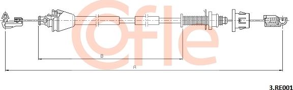 Cofle 3.RE001 - Cavo acceleratore www.autoricambi360.it