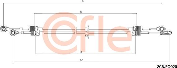 Cofle 2CB.FO020 - Cavo comando, Cambio manuale www.autoricambi360.it