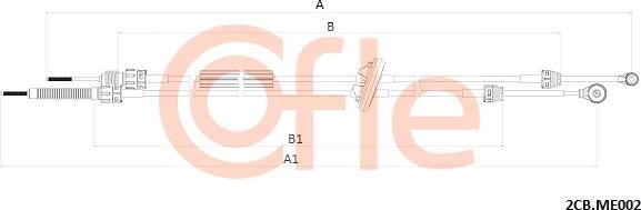 Cofle 2CB.ME002 - Cavo comando, Cambio manuale www.autoricambi360.it