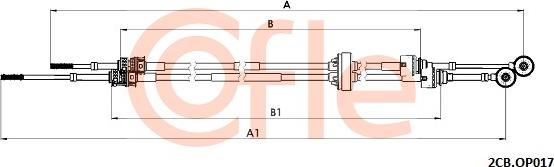 Cofle 2CB.OP017 - Cavo comando, Cambio manuale www.autoricambi360.it