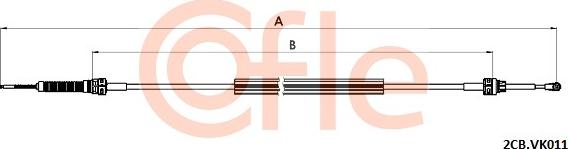 Cofle 2CB.VK011 - Cavo comando, Cambio manuale www.autoricambi360.it