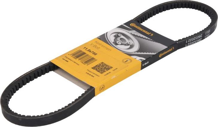 CONTINENTAL 11,5 X 755 - Cinghia trapezoidale www.autoricambi360.it