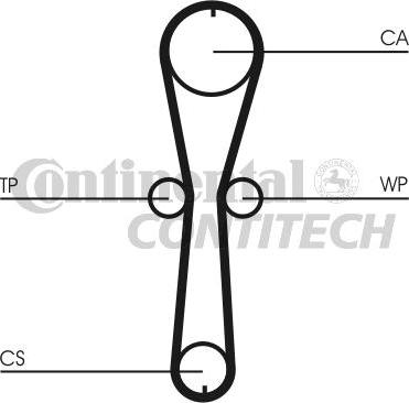 CONTINENTAL CT915 - Cinghia dentata www.autoricambi360.it