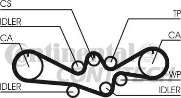 CONTINENTAL CT1050K1 - Kit cinghie dentate www.autoricambi360.it