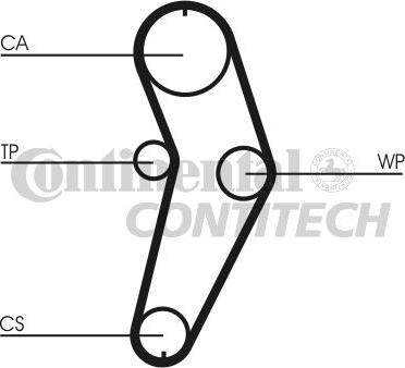 CONTINENTAL CT709 - Cinghia dentata www.autoricambi360.it