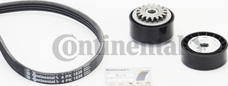 CONTINENTAL 4PK1538K1 - Kit Cinghie Poly-V www.autoricambi360.it