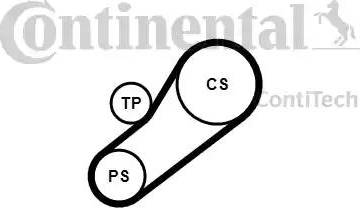 CONTINENTAL 4PK735K1 - Kit Cinghie Poly-V www.autoricambi360.it