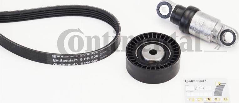 Continental 5PK906K2 - Kit Cinghie Poly-V www.autoricambi360.it