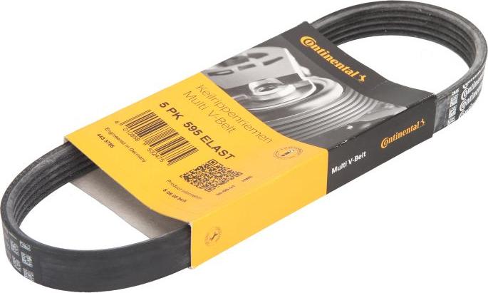 CONTINENTAL 5 PK 595 ELAST - Cinghia Poly-V www.autoricambi360.it