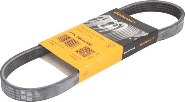 CONTINENTAL 5PK690 ELAST - Cinghia Poly-V www.autoricambi360.it