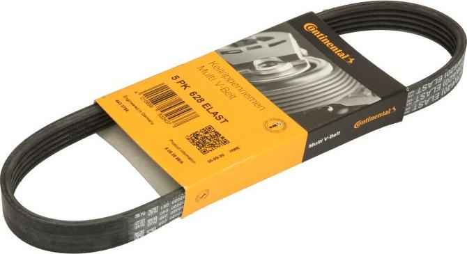 CONTINENTAL 5 PK 628 ELAST - Cinghia Poly-V www.autoricambi360.it