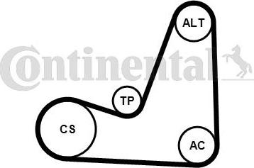 CONTINENTAL 5PK1200K1 - Kit Cinghie Poly-V www.autoricambi360.it