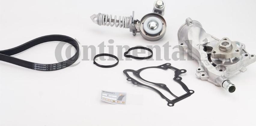 Continental 5PK1207WP2 - Pompa acqua + Kit cinghia Poly V www.autoricambi360.it