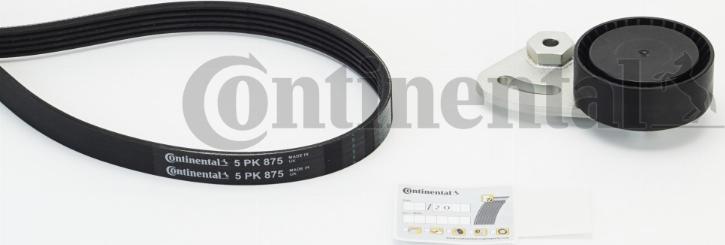 CONTINENTAL 5PK875K1 - Kit Cinghie Poly-V www.autoricambi360.it