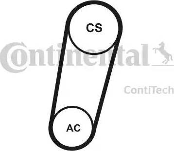 CONTINENTAL 5PK705 ELAST T1 - Kit Cinghie Poly-V www.autoricambi360.it