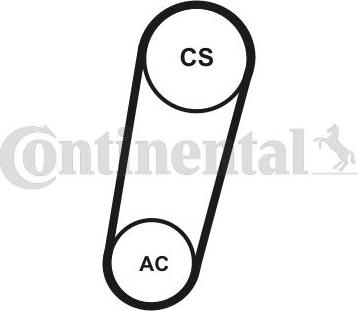 CONTINENTAL 5PK705 ELAST T1 - Kit Cinghie Poly-V www.autoricambi360.it