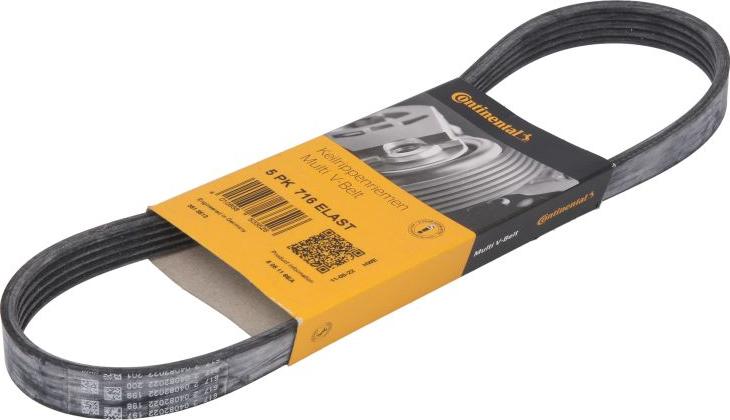 Continental 5 PK 716 ELAST - Cinghia Poly-V www.autoricambi360.it