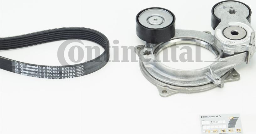 CONTINENTAL 6PK967 EXTRA K1 - Kit Cinghie Poly-V www.autoricambi360.it