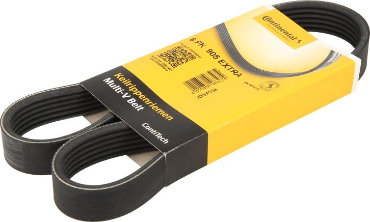 CONTINENTAL 6PK905 EXTRA - Cinghia Poly-V www.autoricambi360.it