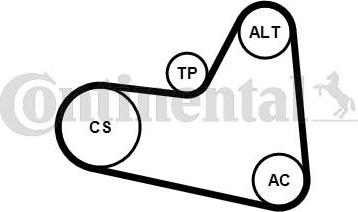CONTINENTAL 6PK976K1 - Kit Cinghie Poly-V www.autoricambi360.it
