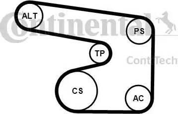 CONTINENTAL 6PK1900K1 - Kit Cinghie Poly-V www.autoricambi360.it